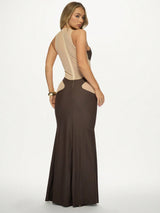 SHEIN DRESS MISSGUIDED Sleeveless Mesh Panel Bodycon D5C - PINK SHOP EG