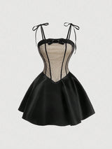 SHEIN DRESS MOD Women's Party Sequin Bow Strap - PINK SHOP EG