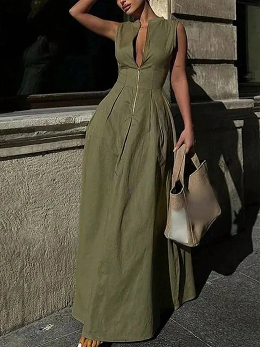 SHEIN Dress New Fashionable Casual Versatile Sleeveless Women - PINK SHOP EG