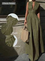 SHEIN Dress New Fashionable Casual Versatile Sleeveless Women - PINK SHOP EG