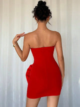 SHEIN DRESS Rafferiza Women's Elegant 3D Floral C4B - PINK SHOP EG