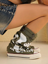 SHEIN FallWinter Women's Gray Round Toe Thick E7 - PINK SHOP EG