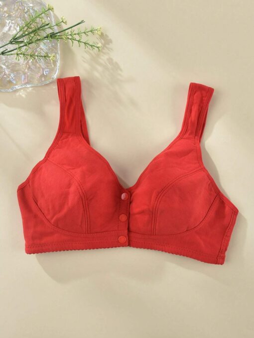 SHEIN Front Closure V - neck Daily Bra G3 - PINK SHOP EG