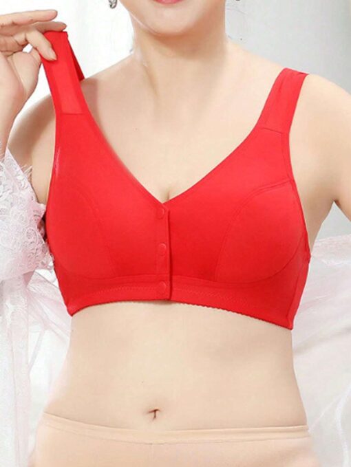 SHEIN Front Closure V - neck Daily Bra G3 - PINK SHOP EG