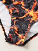 SHEIN Girls Allover Print Bikini Swimsuit EE4 - PINK SHOP EG