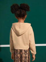 SHEIN Girls Letter Graphic Drop Shoulder Hoodie K4B - PINK SHOP EG