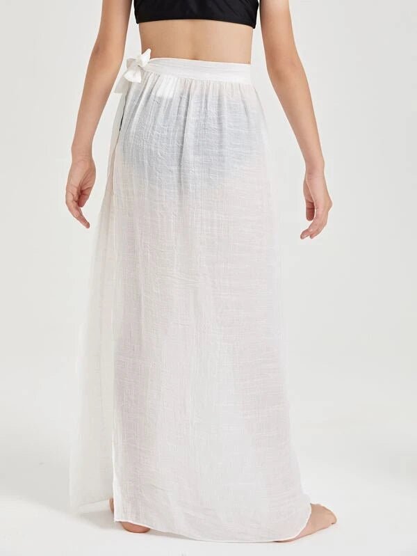 SHEIN Girls Plain Tie Side Cover Up E4 - PINK SHOP EG