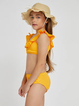 SHEIN Girls Ruffle Trim Bikini Swimsuit E4 - PINK SHOP EG