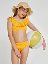 SHEIN Girls Ruffle Trim Bikini Swimsuit E4 - PINK SHOP EG