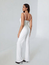 SHEIN Jumpsuit Roylia Woman's Slim - Fit V - Neck D2C - PINK SHOP EG