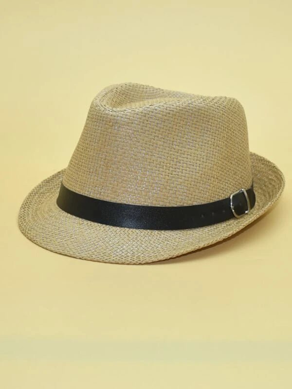 SHEIN Kids Belt Decor Straw Hat T6 - PINK SHOP EG