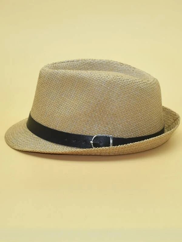 SHEIN Kids Belt Decor Straw Hat T6 - PINK SHOP EG