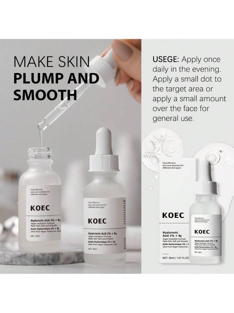 SHEIN KOEC Hyaluronic Acid 2% + B5 Facial Serum ممنوع الفتح H2 - PINK SHOP EG