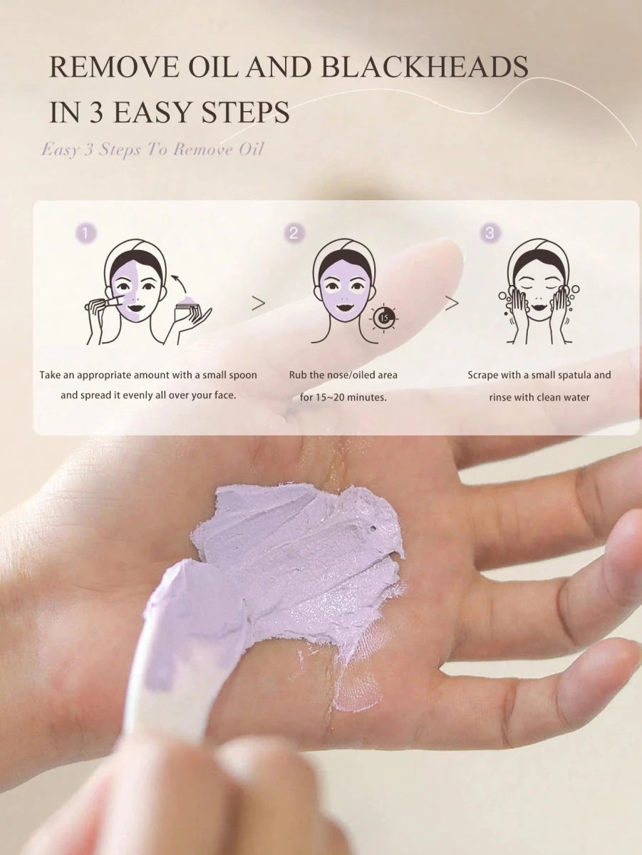 SHEIN Mask 100g Purplish Mud Sebacic Acid Cleansing - PINK SHOP EG
