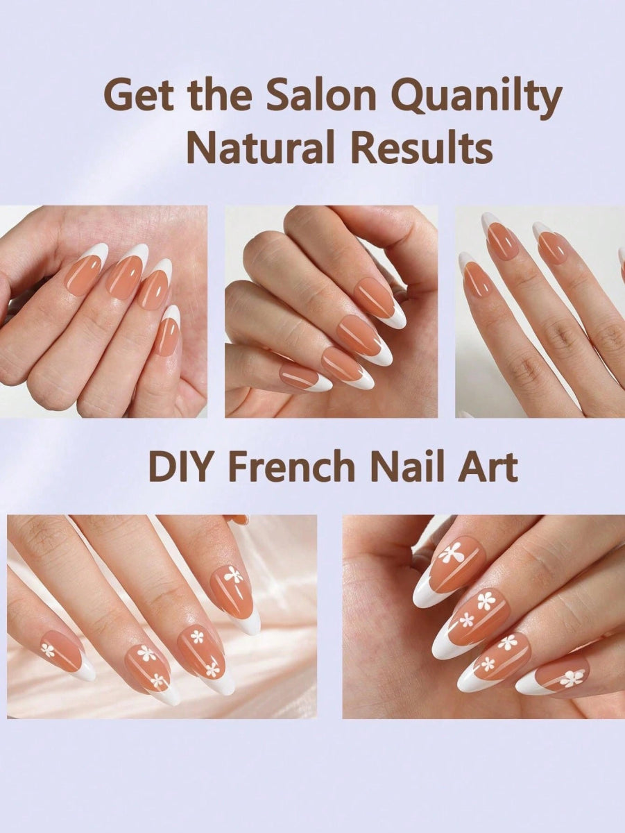 SHEIN Nail Pre - French Gel Tips - Soft Gel System: 120 Pieces - PINK SHOP EG