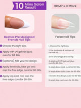 SHEIN Nail Pre - French Gel Tips - Soft Gel System: 120 Pieces - PINK SHOP EG