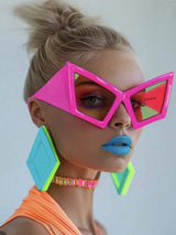 SHEIN New Vintage Personality Big Frame Cat Eye I3 - PINK SHOP EG