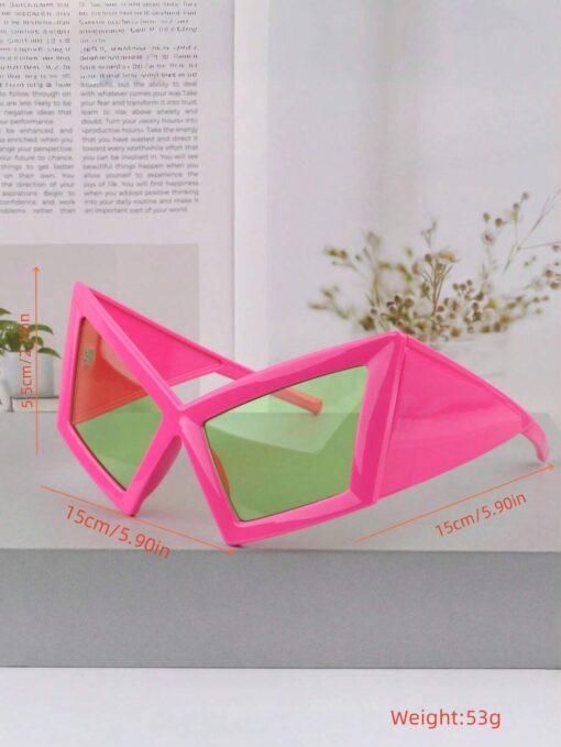 SHEIN New Vintage Personality Big Frame Cat Eye I3 - PINK SHOP EG