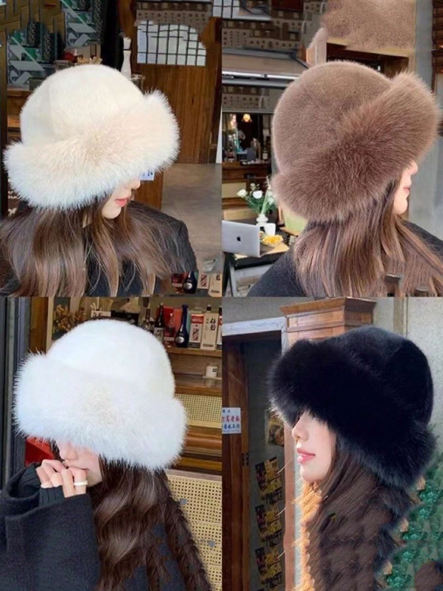 SHEIN New Winter Furry Hats For Women, Autumn/Winter European & Korean Style G1 - PINK SHOP EG