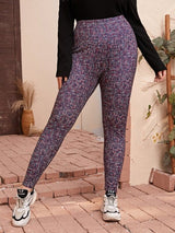 Shein Plus High Waist Space Dye Leggings F3A - PINK SHOP EG