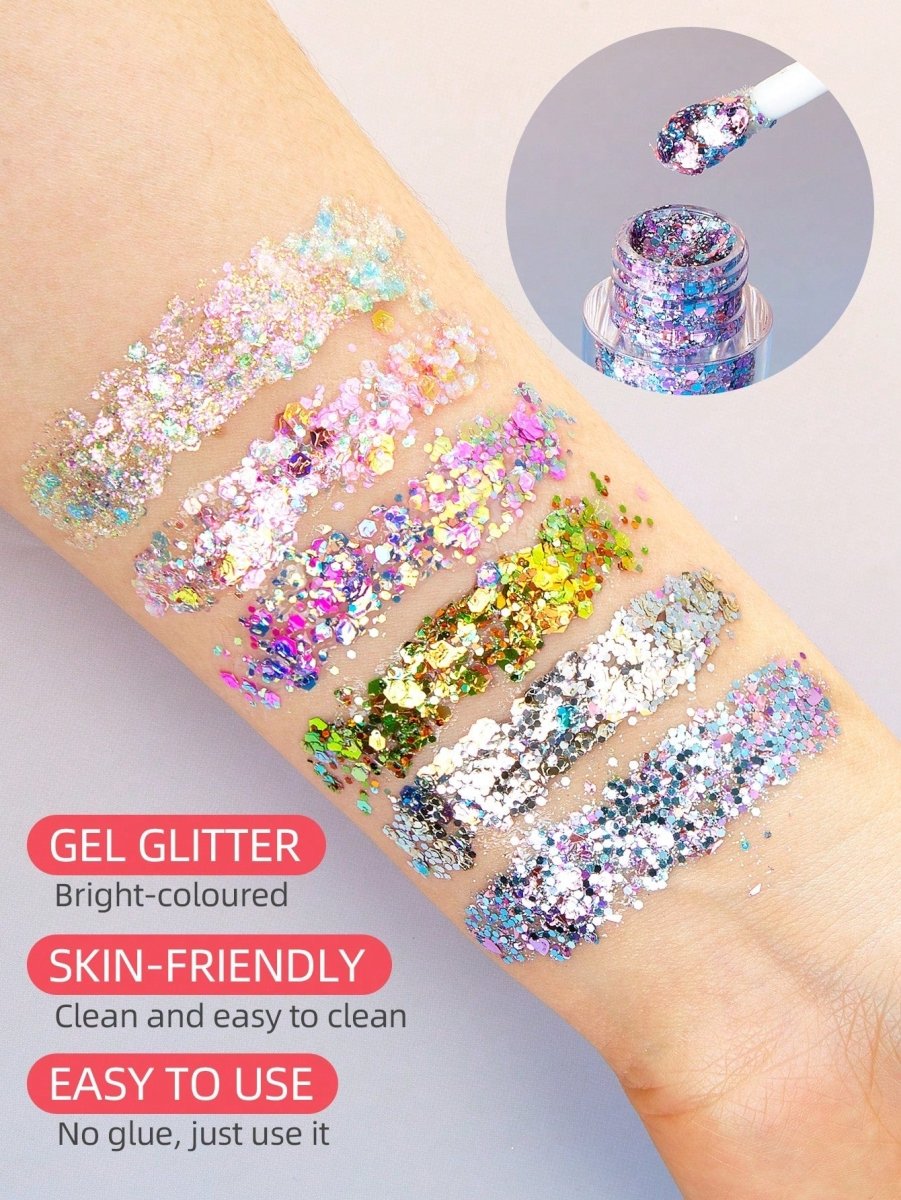 SHEIN Serum 1pc Glitter Jelly Gel, Mermaid Shimmer Makeup - PINK SHOP EG