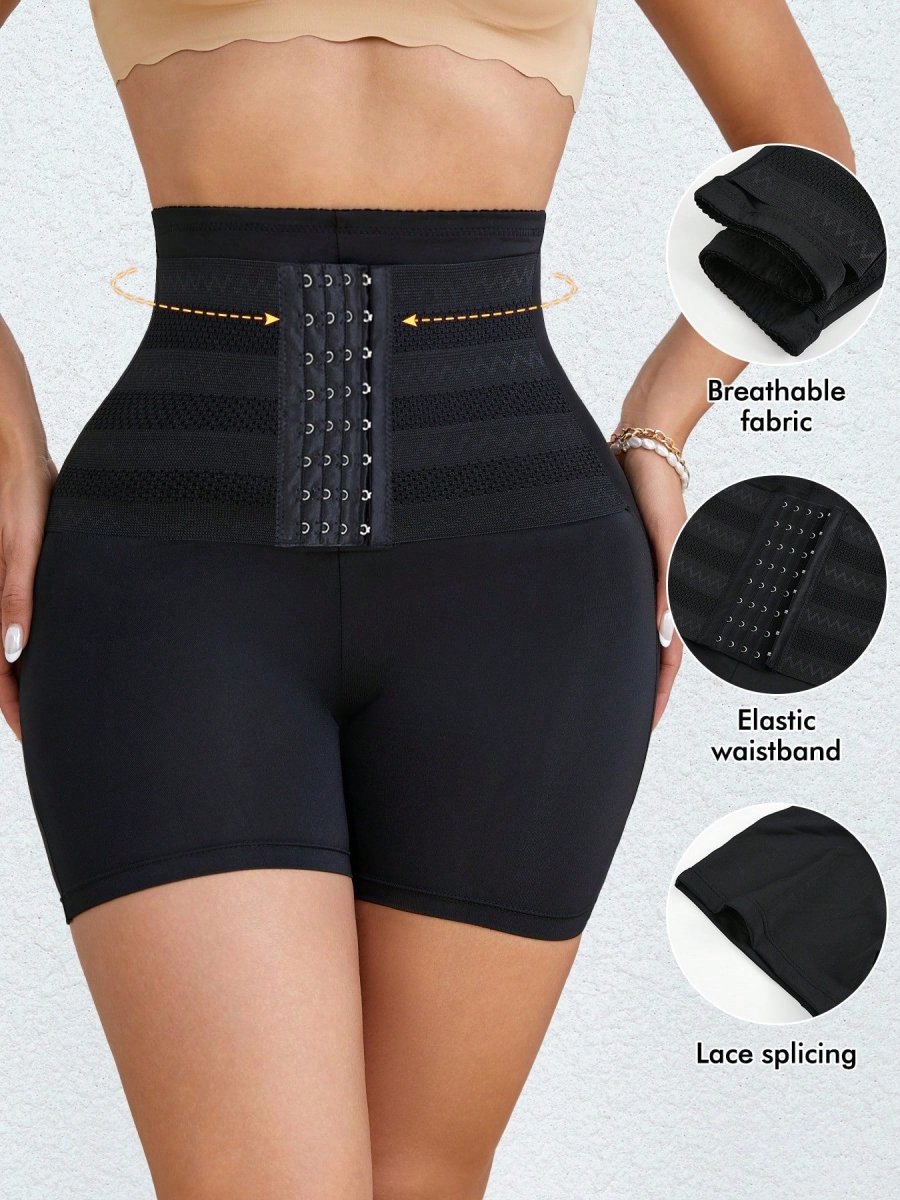 SHEIN Shorts High Waist Slimming Briefs For Women - PINK SHOP EG