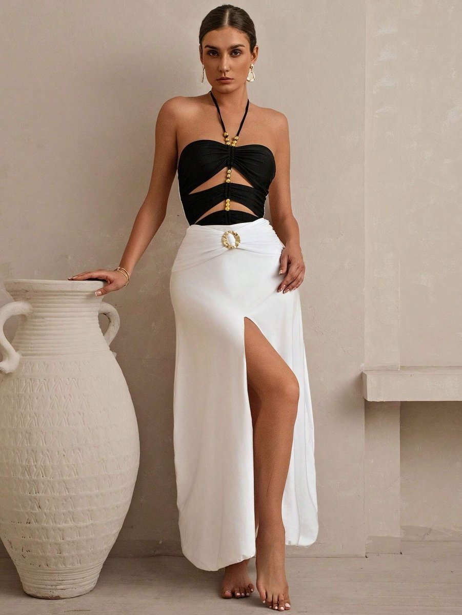 SHEIN Swim Oasis Luxurious High - End Color Block E5 - PINK SHOP EG