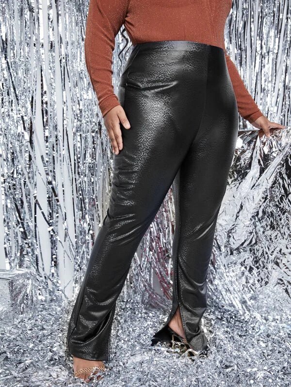 SHEIN SXY Plus Cut Out Back Slit Hem Pants F2A - PINK SHOP EG