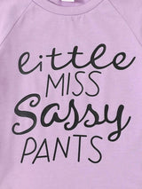 Shein tee & shorts Toddler Girls Slogan Graphic K6C - PINK SHOP EG