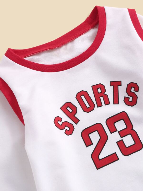 SHEIN Toddler Boys Number And Letter Graphic K2A - PINK SHOP EG