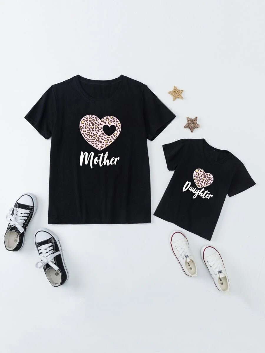 Shein Toddler Girls Heart And Letter Graphic Tee S1A - PINK SHOP EG
