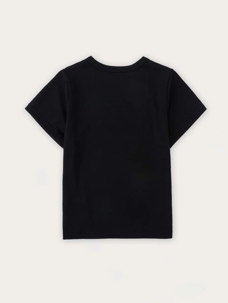 Shein Toddler Girls Heart And Letter Graphic Tee S1A - PINK SHOP EG