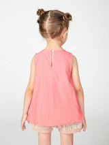 SHEIN Toddler Girls Keyhole Back Scallop Edge Wrap Hem Tank Top K6B - PINK SHOP EG