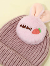 Shein Toddler Kids Ear Design Beanie I4 - PINK SHOP EG