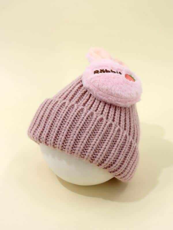 Shein Toddler Kids Ear Design Beanie I4 - PINK SHOP EG