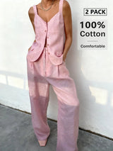 SHEIN Two - piece Understated Luxury Outfit: Inspired By Soft Pink - PINK SHOP EG