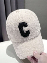 SHEIN Unisex Plain Letter C Embroidered Fleece Warm G4 - PINK SHOP EG