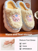 SHEIN Women's Cute Bear Detail Flat Heel Elegant Slippers I6 - PINK SHOP EG