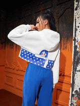 SHEIN X Polly Nelson Slogan & Figure Graphic Hoodie A6C - PINK SHOP EG