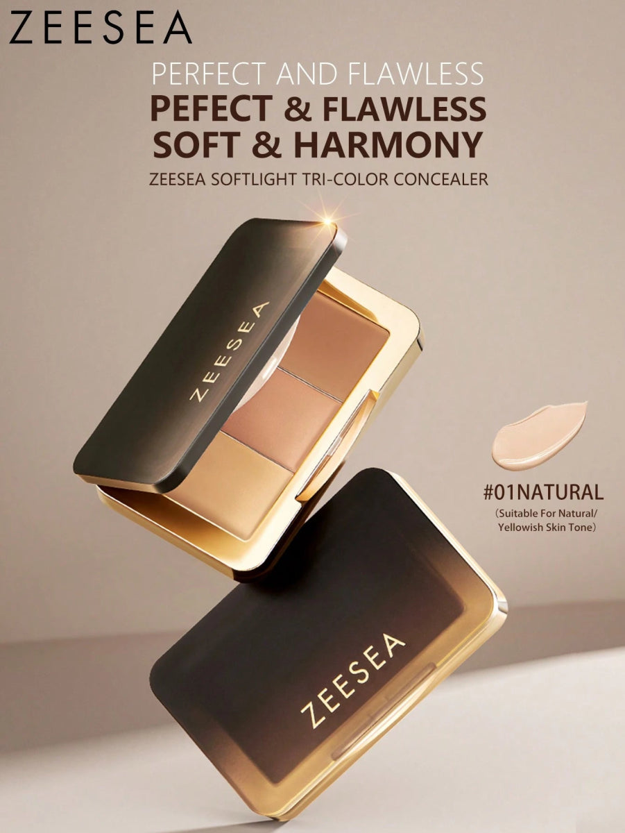 SHEIN Zeesea SOFT LIGHT TRI - COLOR CONCEALER ممنوع الفتح H2 - PINK SHOP EG