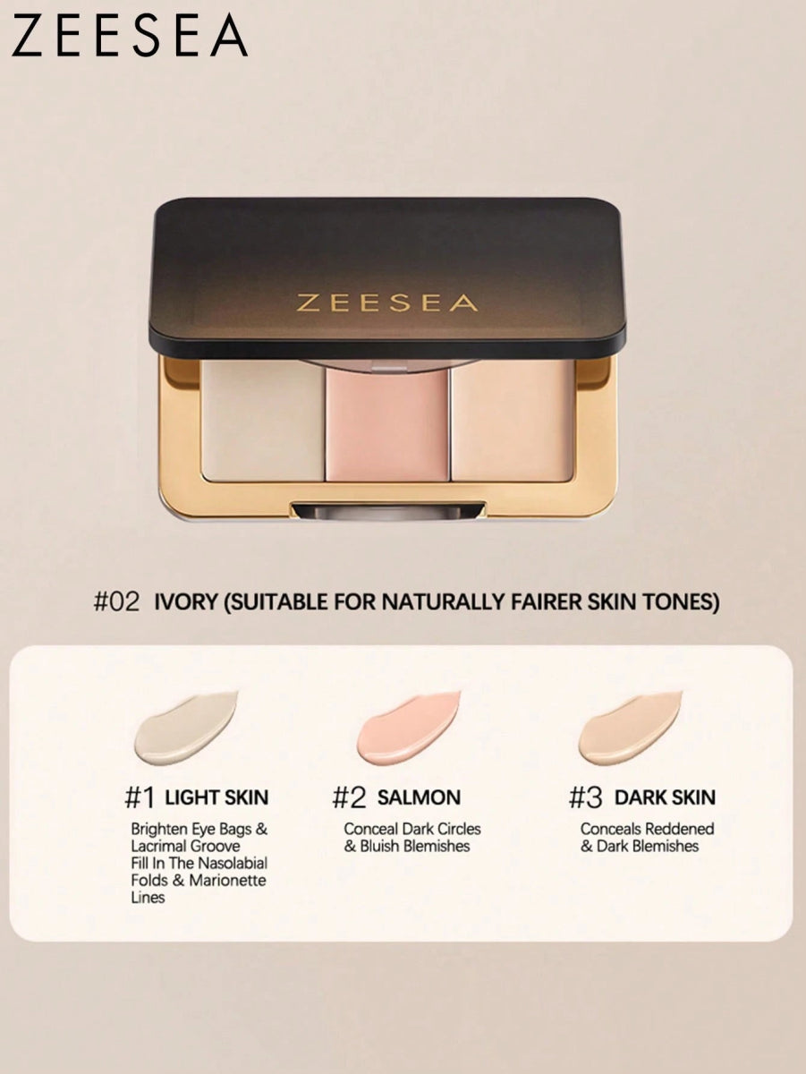SHEIN Zeesea SOFT LIGHT TRI - COLOR CONCEALER ممنوع الفتح H3 - PINK SHOP EG
