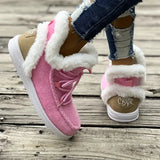 Temu Women'S Casual Flat Ankle Boots with Lace E8 - PINK SHOP EG