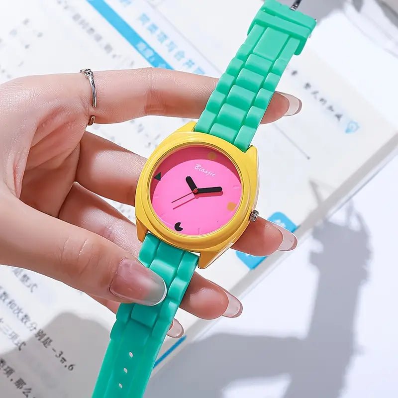 Temu Women's Retro Square Quartz Watch G4 - PINK SHOP EG