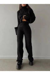 Trendyol High Waist Finger Slip Crop Knitwear Set - PINK SHOP EG