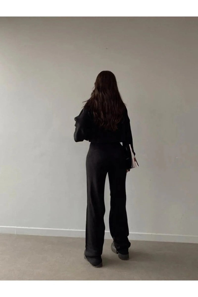 Trendyol High Waist Finger Slip Crop Knitwear Set - PINK SHOP EG