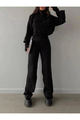 Trendyol High Waist Finger Slip Crop Knitwear Set - PINK SHOP EG