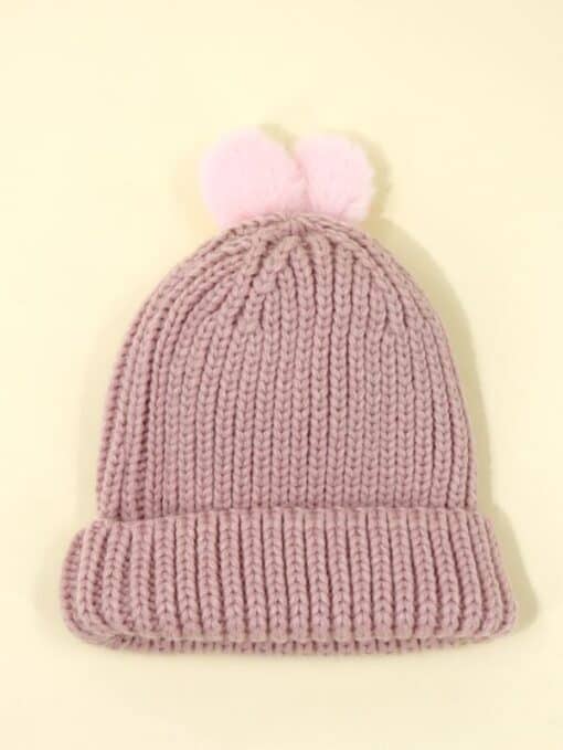 Shein Toddler Kids Ear Design Beanie - Image 2