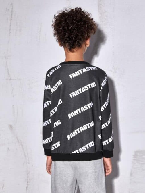SHEIN Boys Letter Graphic Pullover - Image 2