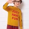 SHEIN Boys Slogan Graphic Drop Shoulder Sweater
