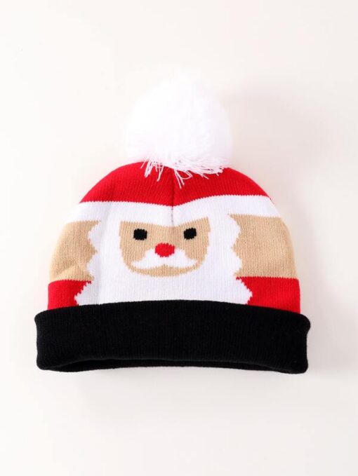 Shein Toddler Kids Christmas Pattern Beanie - Image 3